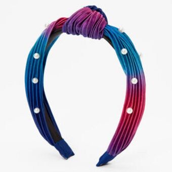 Claire's Claire's club pleated pearl knotted headband promoção