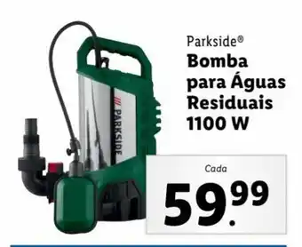 Lidl Parkside Bomba para Águas Residuais 1100W promoção