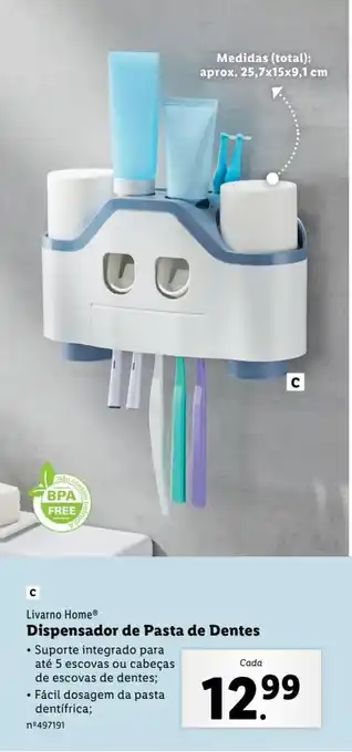 Lidl Dispensador de Pasta de Dentes promoção