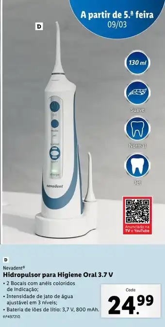 Hidropulsor para Higiene Oral 3.7V