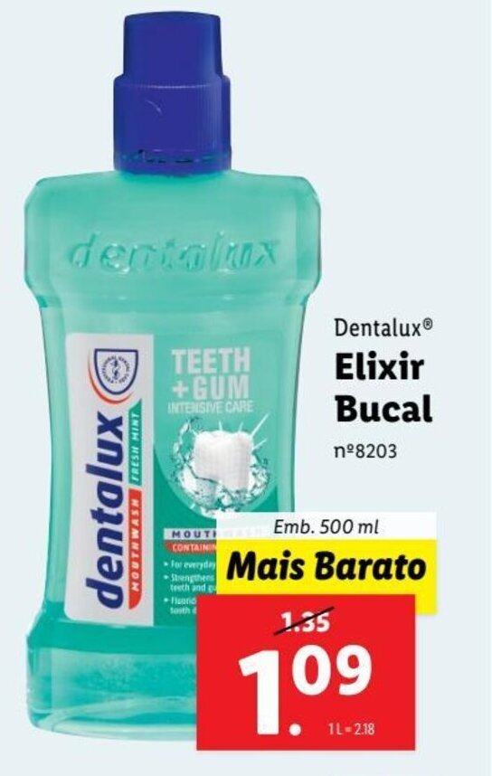 Promoção Dentalux Elixir Bucasl em Lidl