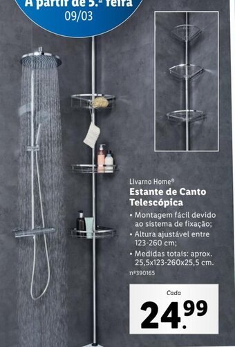 Livarno Home Estante de Canto Telescópica