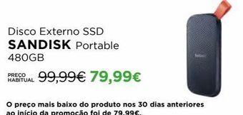 El Corte Inglés Disco externo portátil sandisk promoção