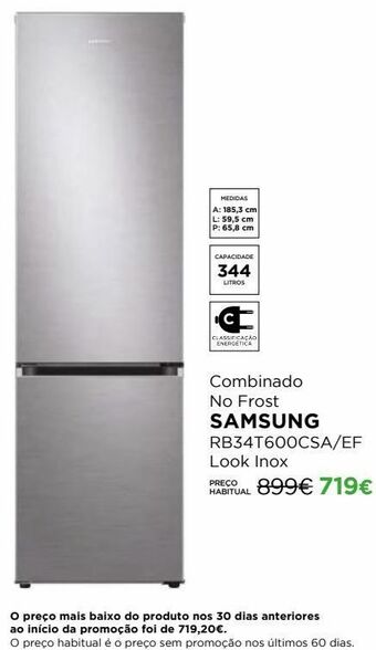 El Corte Inglés Frigorífico combinada samsung promoção