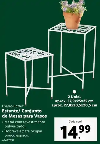 Lidl Livarno Home Estante/ Conjunto de Mesas para Vasos promoção