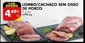 Pingo Doce Lombo/Cachaço sem Osso de Porco promoção