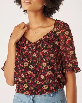 Camiseta estampado flores color rojo
