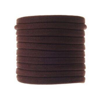 Hair bobbles - brown, 10 pack