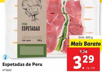 Lidl Espetadas de peru promoção