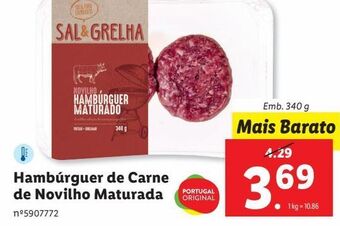 Lidl Hambúrguer bovino promoção