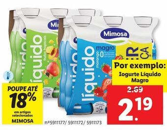 Lidl Iogurte mimosa promoção
