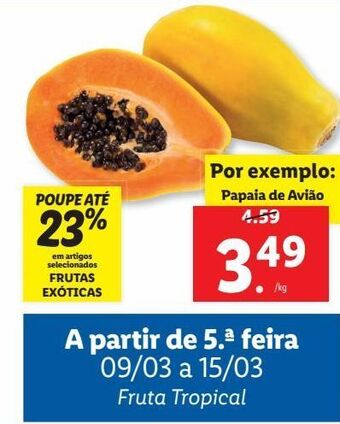 Lidl Mamão promoção