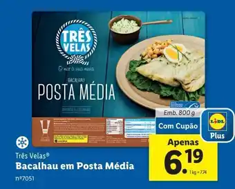 Lidl Posta de bacalhau très velas promoção