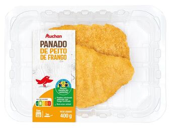 Auchan Peito frango panado auchan pc 400 g promoção
