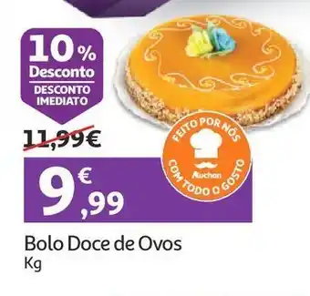 Auchan Bolo doce de ovos kg produção própria promoção