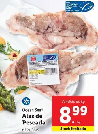 Lidl Peixe congelado ocean sea promoção