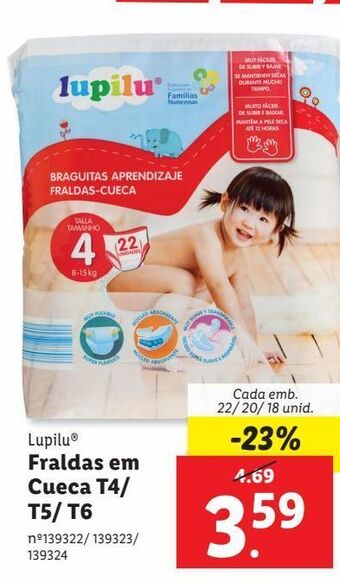 Lidl Fraldas lupilu promoção