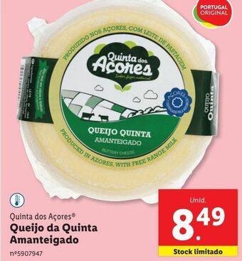 Lidl Queijos quinta dos açores promoção