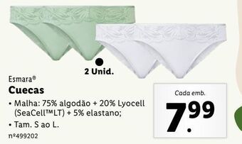 Lidl Cueca esmara promoção