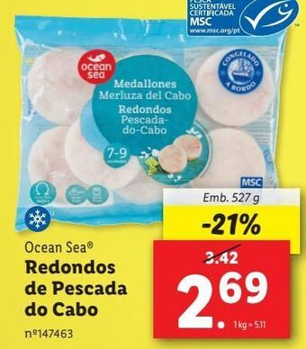 Lidl Peixe congelado ocean sea promoção