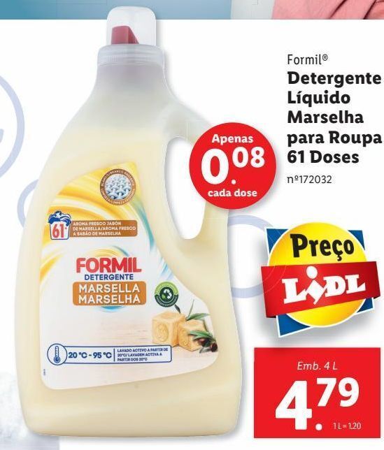 Promoção Detergente líquido formil em Lidl