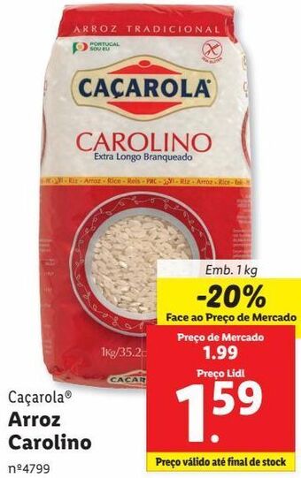 Lidl Arroz caçarola promoção