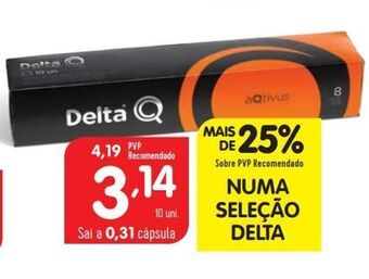 Minipreço Cápsulas de café delta q promoção