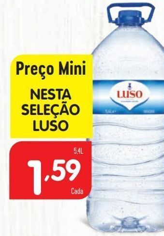 Minipreço Água luso promoção