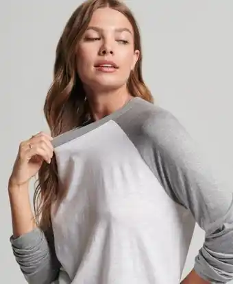 Superdry Long sleeve baseball top promoção