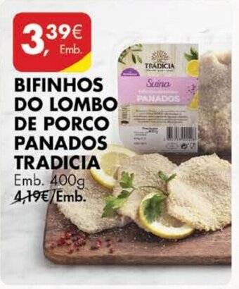 Pingo Doce Bifinhos Do Lombo de Porco Panados Tradicia 400g promoção