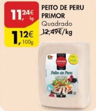 Pingo Doce Peito de Peru Primor 100g promoção