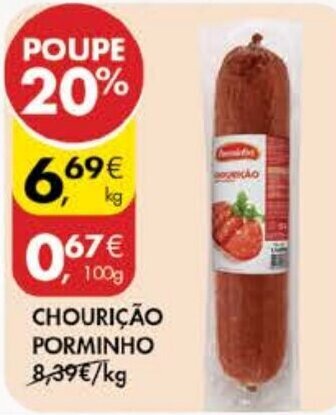 Pingo Doce Chourição Porminho 1kg promoção
