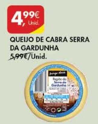Pingo Doce Queijo de Cabra Serra Da Gardunha promoção