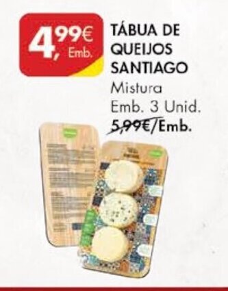 Pingo Doce Tábua de Queijos Santiago promoção