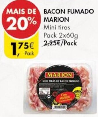 Pingo Doce Bacon Fumado Marion 2x60g promoção