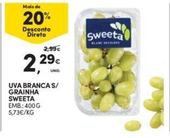 Continente Uva Branca S/ Grainha Sweeta 400g promoção