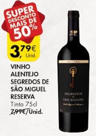 Pingo Doce Vinho Alentejo Segredos de São Miguel Reserva 75cl promoção