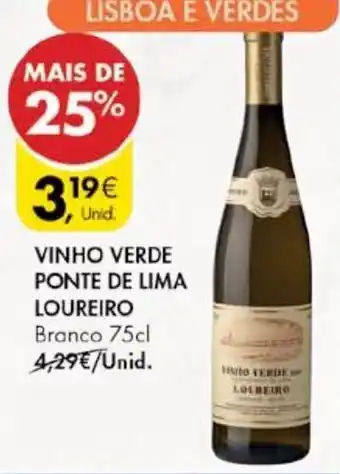 Pingo Doce Vinho Verde Ponte de LIma Loureiro 75cl promoção
