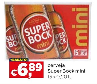 Bolama Cerveja Super Bock mini 15x0.20lt promoção
