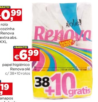 Papel Higiénico Renova Olé c/38+10 rolos