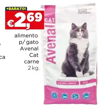 Bolama Alimento p/ gato Avenal Cat Carne 2kg promoção