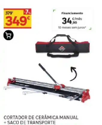 Cortador de Cerâmica Manual + Saco de Transporte