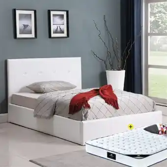 Homy Casa Pack cama de casal betty ii (branca) + colchão spring roller 140x190cm promoção
