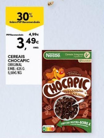 Continente Bom dia Cereal com chocolate chocapic promoção
