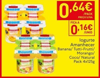 Recheio Iogurte amanhecer promoção