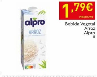 Recheio Bebida de arroz alpro promoção