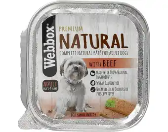 Comida húm natural cão webbox
