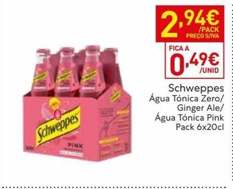 Recheio Água tônica schweppes promoção