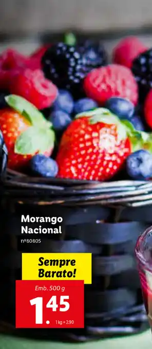 Lidl Morango Nacional promoção