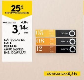 Continente Bom dia Cápsulas de café delta q promoção